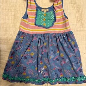 Matilda Jane Blue and Teal Polka Dot Dress